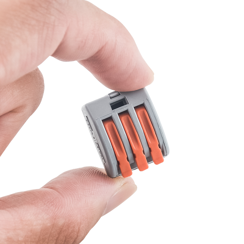 JINH 50 Pcs CMK 41 Lever Wire Quick Connectors 3 4 5 Ports Clamp Electrical Cable Home Terminal Block 0.08-4mm²/ 28-11AWG