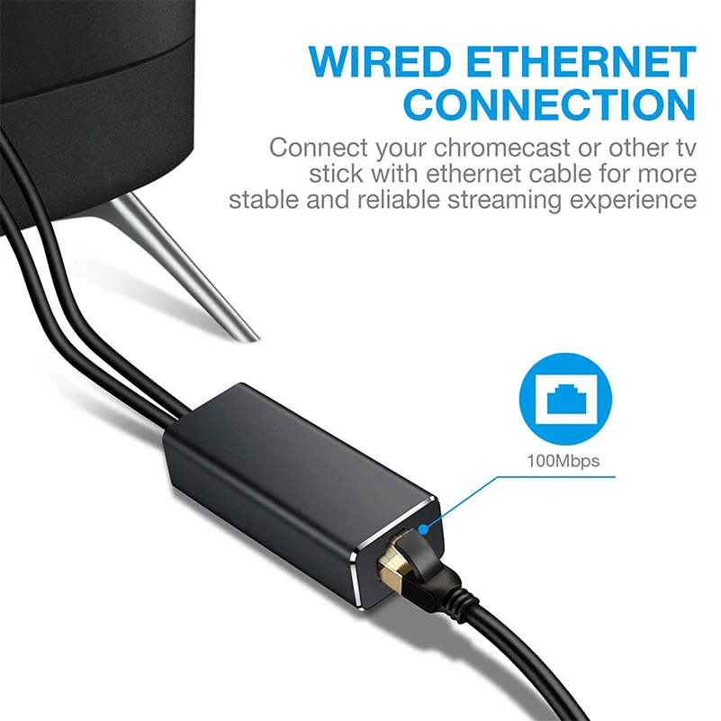 Адаптер сетевой Ethernet с Micro USB на RJ45, 100 Мбит/с