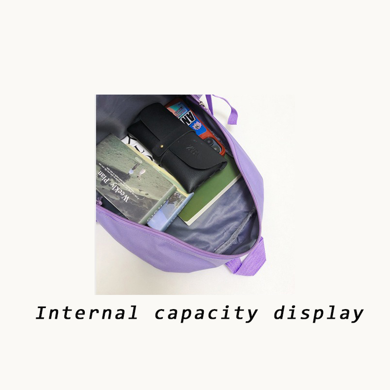 Popolare rosa viola colore ragazze zaino per studenti delle scuole superiori borse zaino borse da scuola carine senza qualsiasi versione accessoria