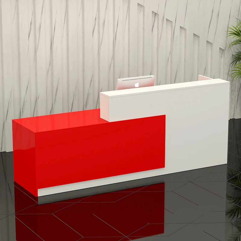 Mostrador De madera para Mostrador De recepción, vitrina alta para oficina, cajero, salón De belleza, mueble De Tienda De Ropa