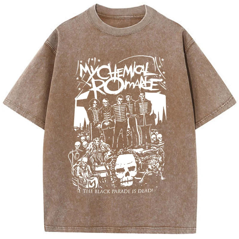 夏マイケミカルロマンス Mcr デッドメンズ Tシャツブラックパレードパンクエモロックファッショントップ女性特大 Tシャツ服