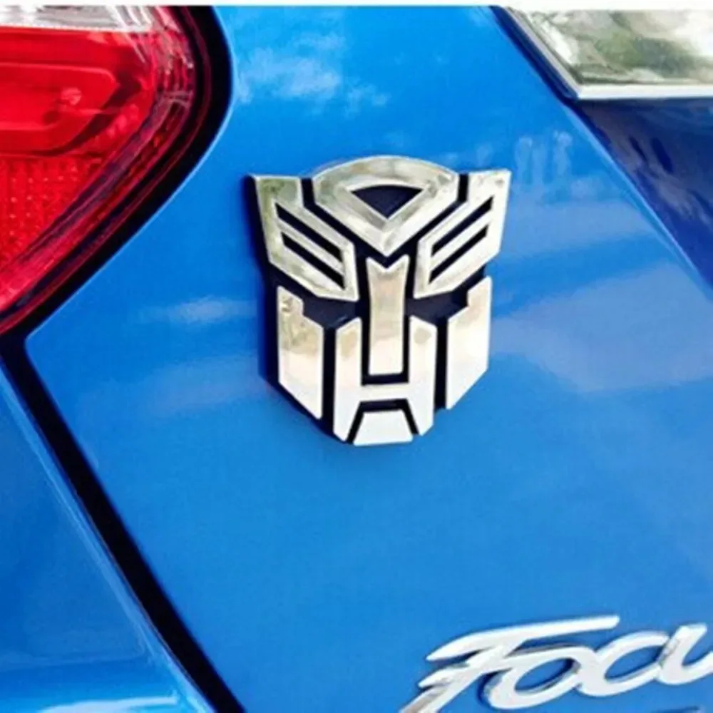 1 pçs auto 3d adesivo transformadores emblema decepticon emblema decalque traseiro autobot logotipo estilo do carro motocicleta e peças de automóvel uma peça