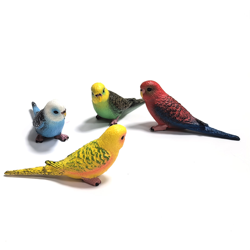 Mini Nette Simulierte Papagei kinder Ornament Tier Spielzeug Modell PVC Kunststoff Handwerk Ornament Zoo Künstliche Vogel Statue Hause