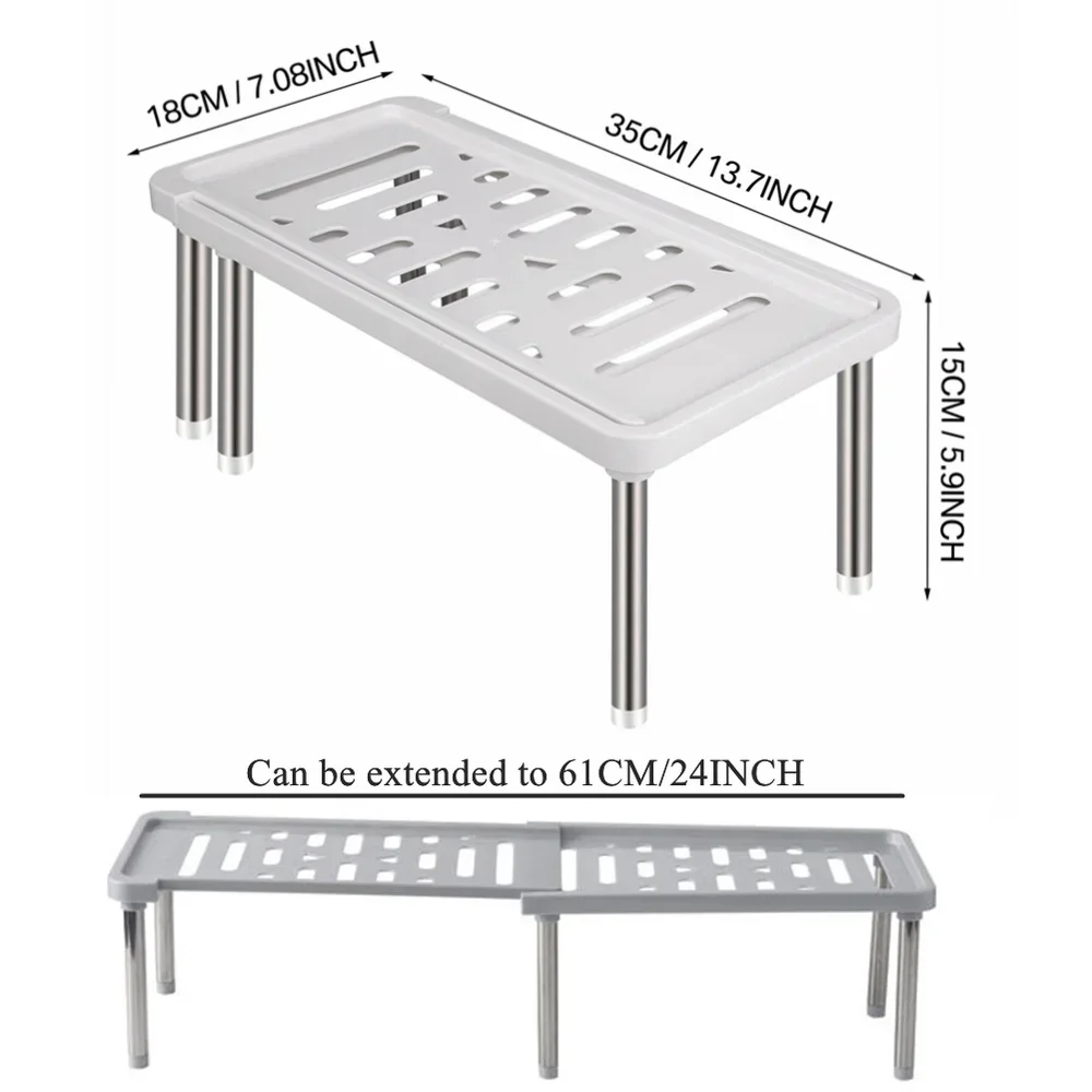 ปรับStorage Rack Organizerชั้นวางPP Storage Rackเดสก์ท็อปSundries Finishing Rackสําหรับห้องครัวห้องน้ําขวดเครื่องเทศ