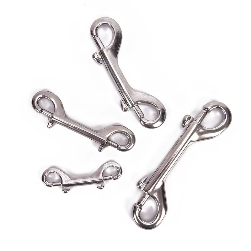DIZETION 65mm 90mm 100mm 115mm Double Ended Duiken Haak Rvs Oogbout Karabijnhaak Quick Draw Link Karabijnhaak