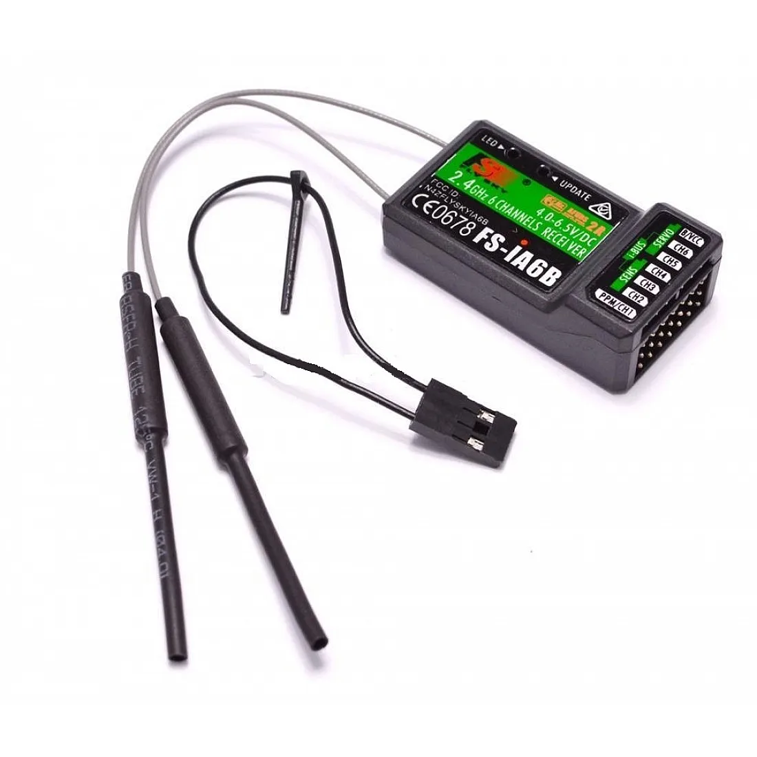 Flysky FS-IA6B Télécommande IA6B Récepteur 2.4G 6 Canaux FLY SKY Plastique pour DIY FPV RC Avion Quadcopter bateau Modèle