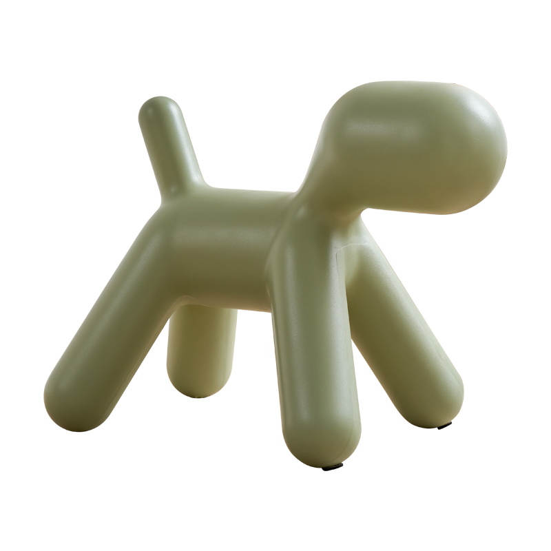 Silla de estilo nórdico para el hogar, taburete pequeño con forma de perro y Globo, asiento de Animal de dibujos animados para cachorro