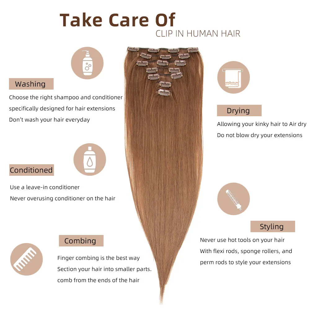 Isheeny Phản Lực Đen 7 cái/bộ Remy Kẹp Trong Toàn Đầu 12 "14" 18 "CLIP Trong Tóc phần mở rộng Thẳng