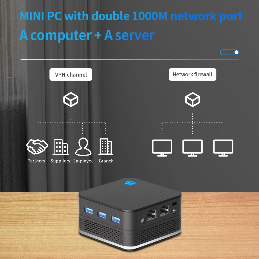 FIREBAT T9 PLUS Intel N100 MINI PC 16GB LPDDR5 512G  Windows 11 BT4.2 WIFI 5 Ultra Small Dual LAN Three HDMI Desktop Computer
