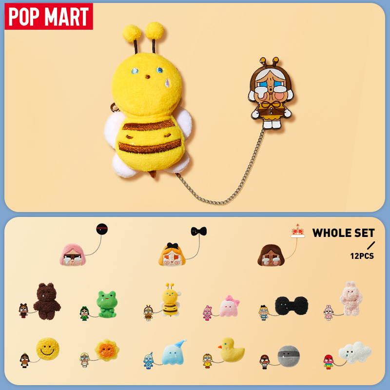 POP MART CRYBABY Crying Again シリーズ - ぬいぐるみバッジ ブラインドボックス 1PC/12PCS POPMART バインドボックス