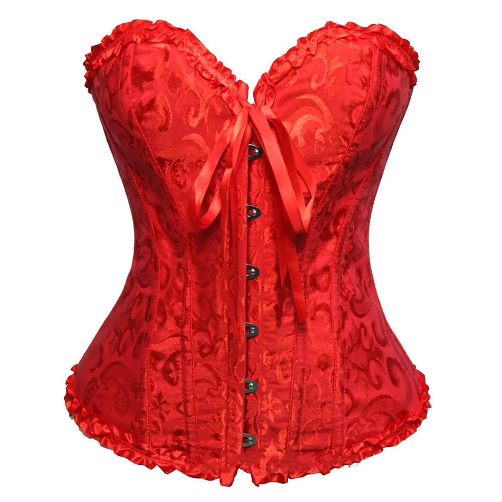 레이스 보우 6 버클 조절 가능한 레이스 업 뷔스티에 신부 드레스 Bottoming Shapewear 빈티지 궁전 코르셋 11 사용 가능한 색상