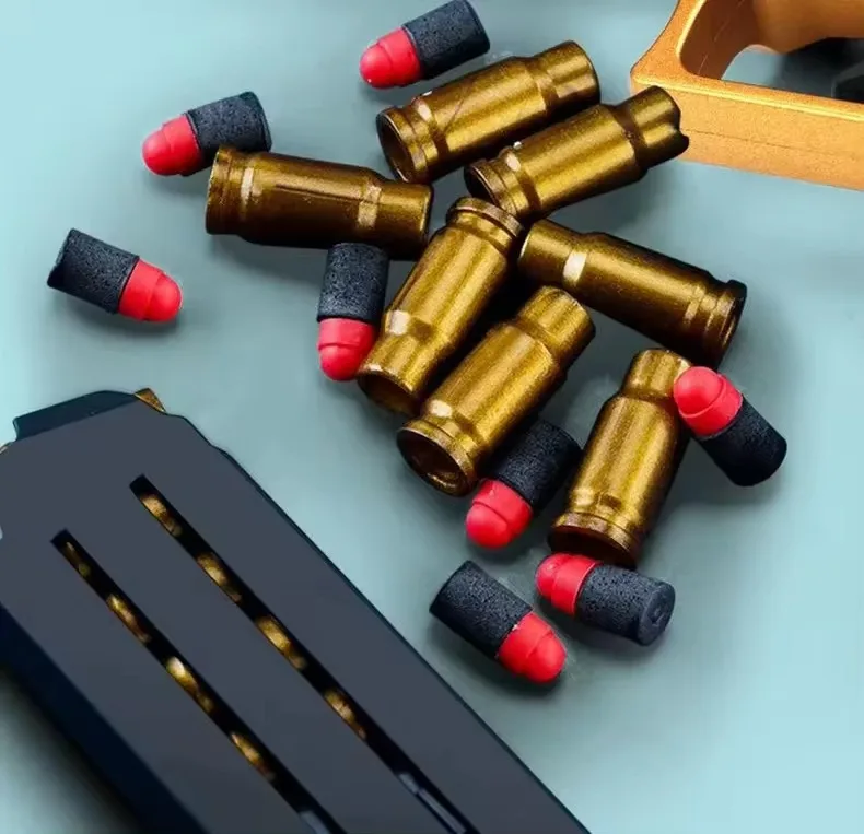 AMechanical Automatic Desert Eagle Toy Gun Shell Ejection Airsoft Pistol Continuous Firing Soft Bullet Toy for Children Shooting