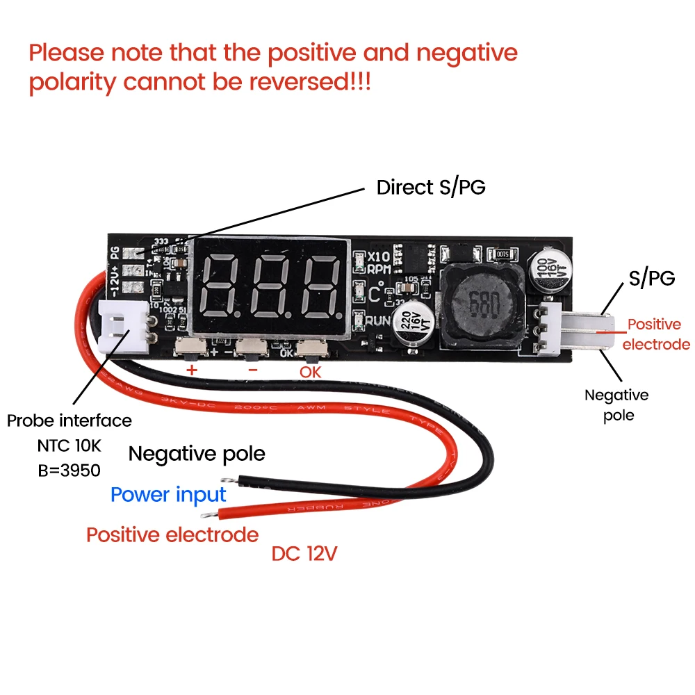 12V 2A DC PWM 2-3 Draht Lüfter Temperaturregelung Geschwindigkeitsregler Treibermodul für Gehäuse Computer Rauschunterdrückungsmodul
