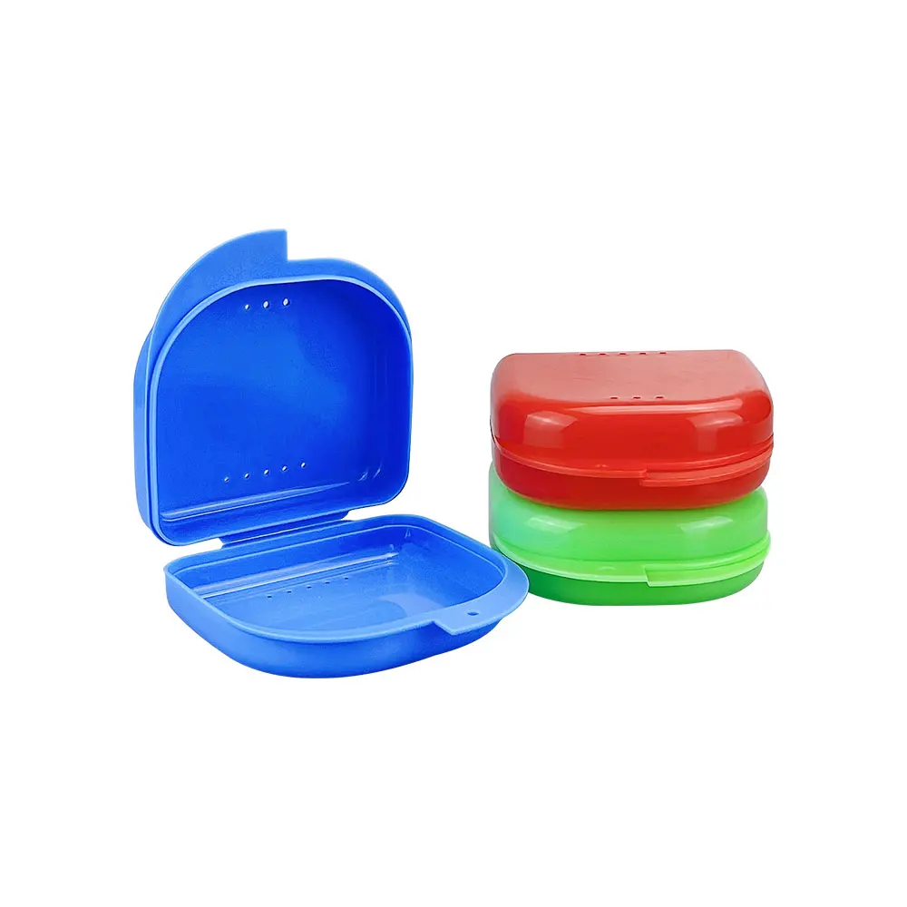 5Pcs Tooth Retainer Vent Holes Tooth Box Orthodontic Braces Container Mouthguard Guard Denture Storage Case Clean Organizer
