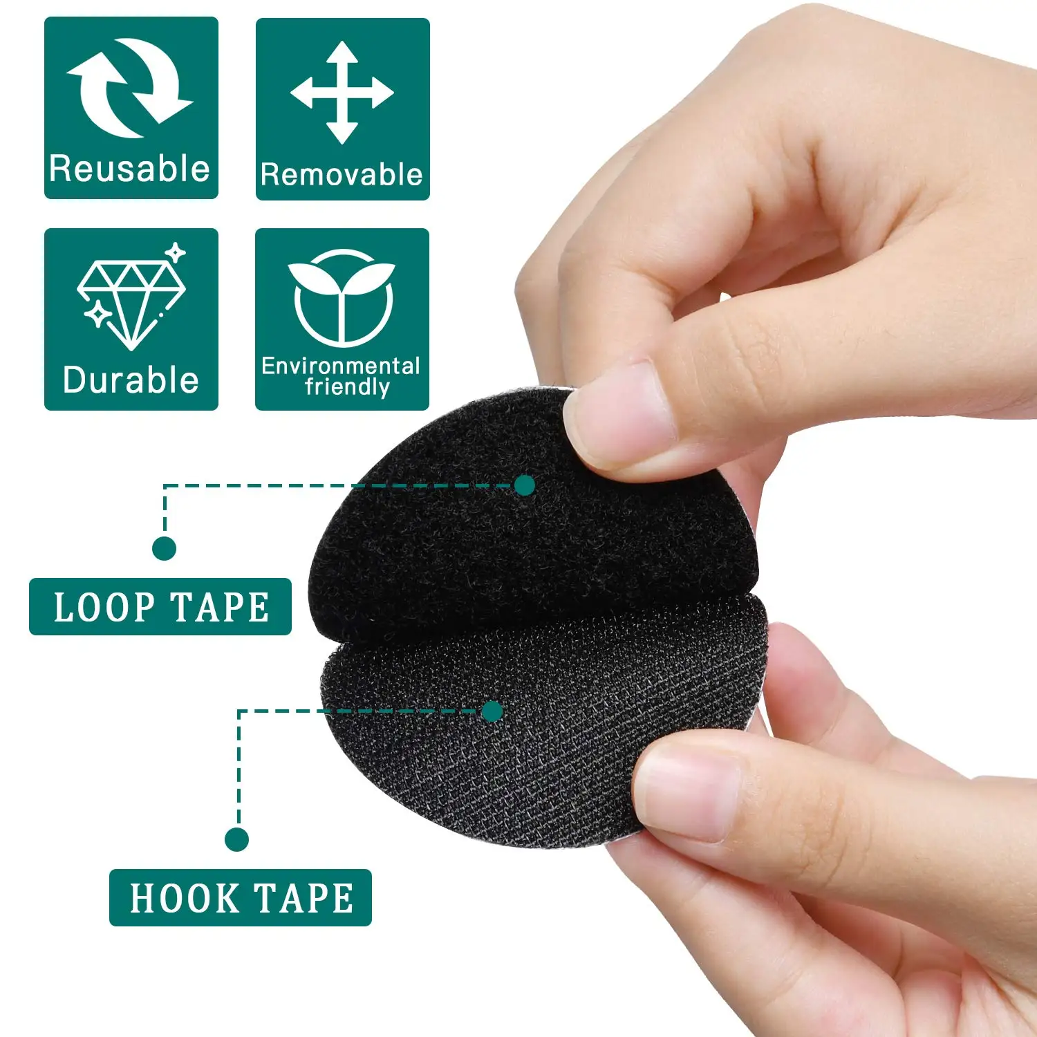 60Mm Tự Dính Móc Vòng Băng Buộc Miếng Dán Dính Chấm Bi Móc Và Vòng Thắt Dành Cho Giường Sofa Trải Thảm chống Trơn Trượt