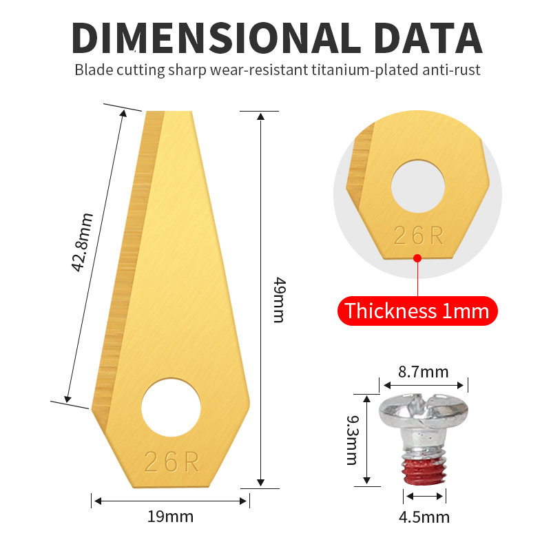 Сменные лезвия для газонокосилки Onnfang 9/18/27 шт. в упаковке