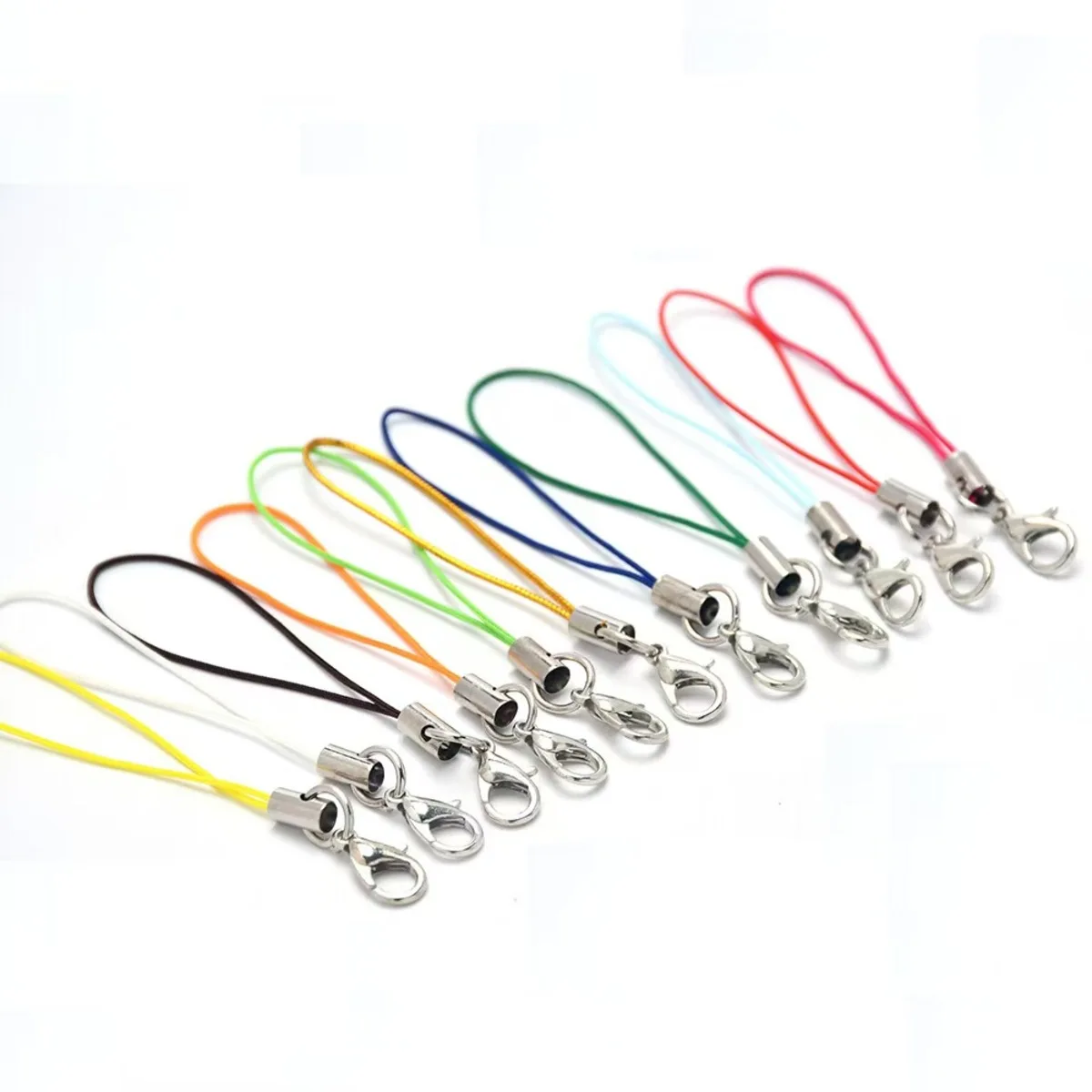 50 PZ Cinghia Nera Cavo di Fascino Cordino Lariat Cinghia Cavi Aragosta Chiusura Corda Portachiavi Ganci Mobile Set Pendenti E Ciondoli Accessori di Gioielli