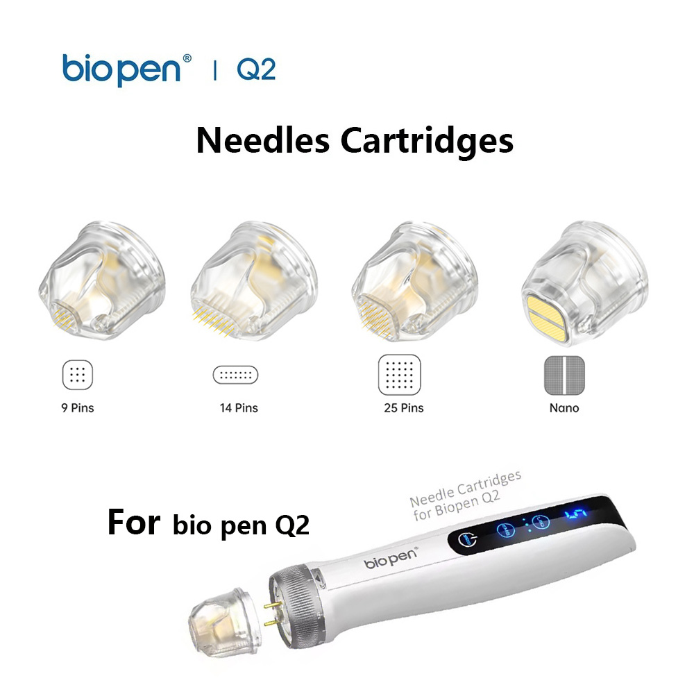 ตลับเข็ม NANO 25 Pins 14 Pins 9 Pins สําหรับ Bio ปากกา Q2 EMS/LED/MTS Microneedling Derma ปากกา Skin Care อุปกรณ์