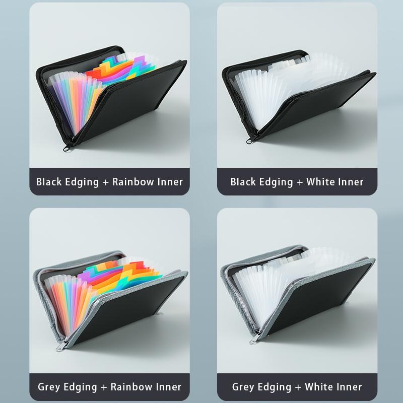 A6 Mini expanding file folder Zipper Organ folder with 13 dividers  receipt Storage Multilayer Folder