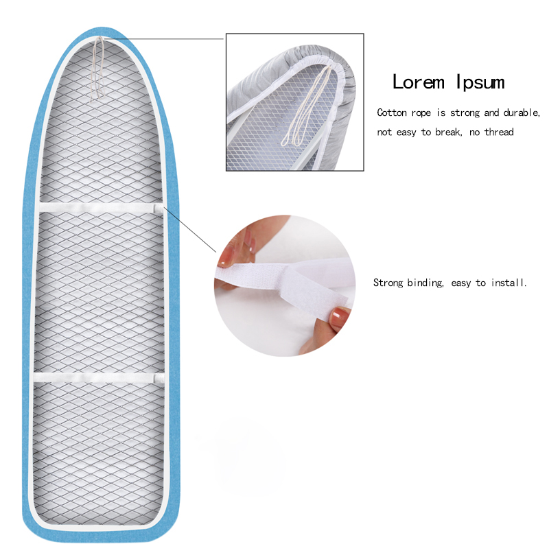 140x50cm Ironing Board Cover Heavy Duty Iron Cover Elastic Edge Heat Reflective For Home Cleaner Tools Ironing Accessorie