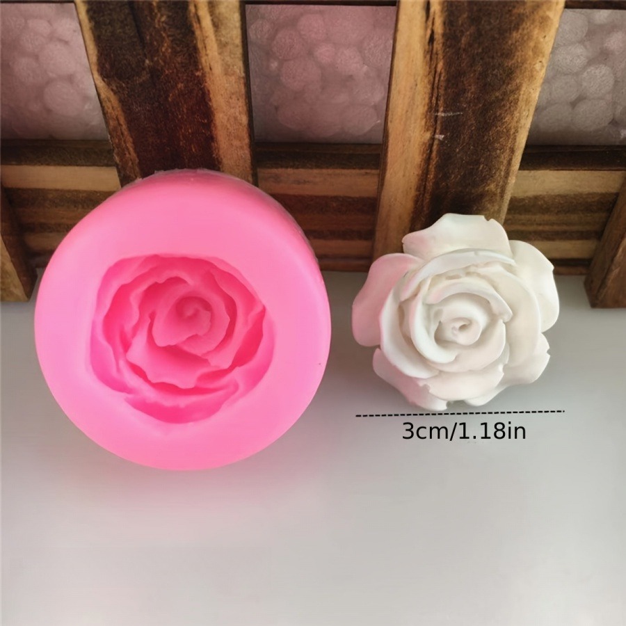ดอกไม้ Bloom Rose รูปร่างซิลิโคน DIY 3D แม่พิมพ์เค้ก Fondant สบู่ Cupcake ลูกอมช็อกโกแลตเยลลี่ตกแต่งเบเกอรี่เครื่องมือแม่พิมพ์