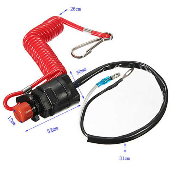 Notfall-Kill-Stop-Schalter für Boots motor für Yamaha /Tohatsu-Außenborder-Stop-Kill-Schalter Trenn schalter mit Sicherheits-Kabelbinder-Lanyard