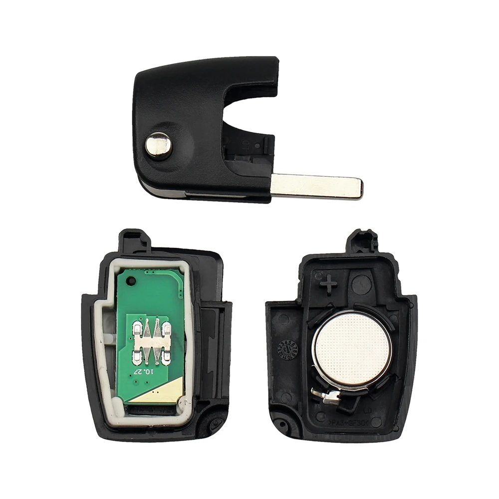 KEYYOU ASK 433MHz Pilot zdalnego sterowania z chipem 4D63/4D60 do Ford Focus 3 Mondeo C Max S Max Galaxy Fiesta, obudowa z ostrzem HU101 / FO21, 3 przyciski