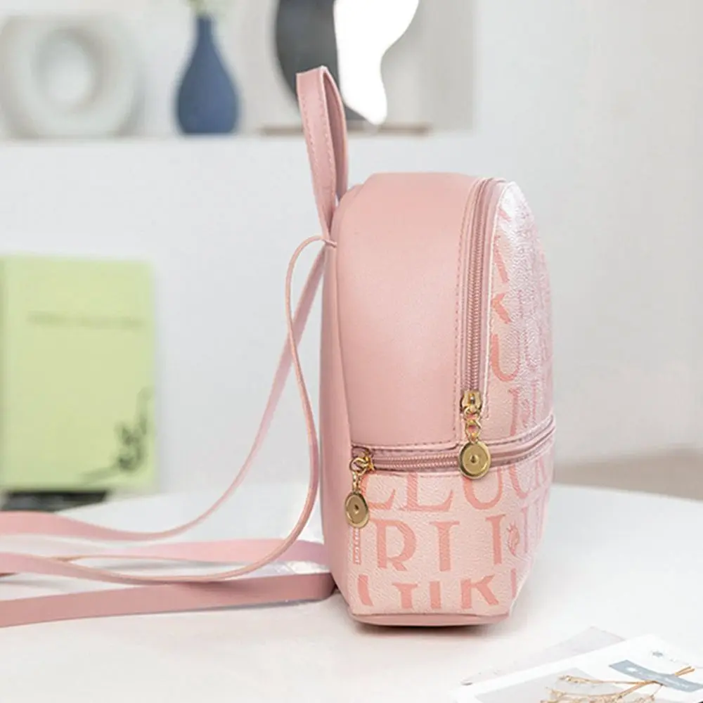 Zaino piccolo in pelle PU borse a tracolla per borsa quotidiana per donna borsa a tracolla a tracolla per donna stampata con lettera di moda