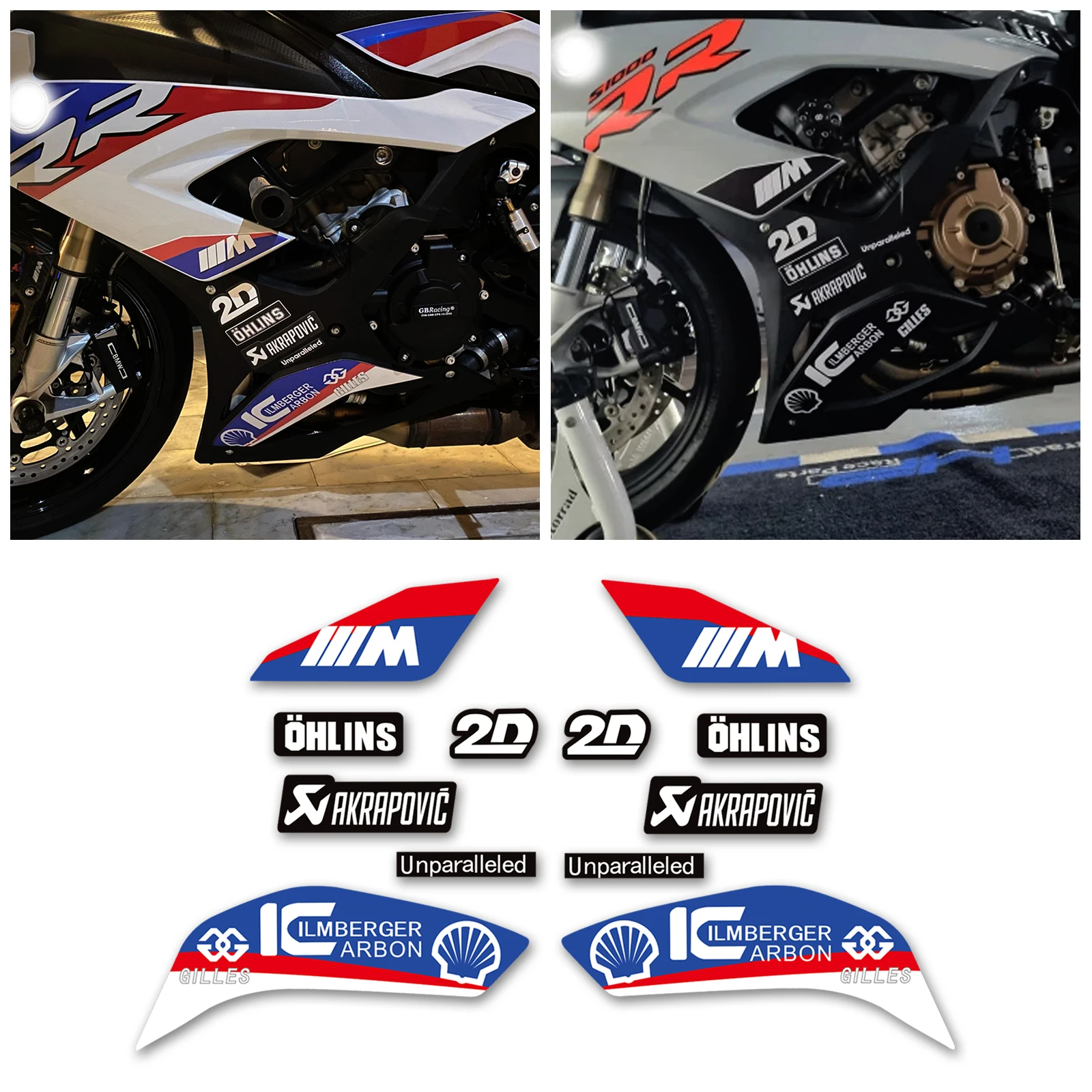 Xe Máy Logo Thương Hiệu Miếng Dán Decal Cho S1000RR 2019 2020 2021 2022 S1000 RR S 1000 RR Mặt Dưới Vệ Miếng Dán bảo Vệ Decal