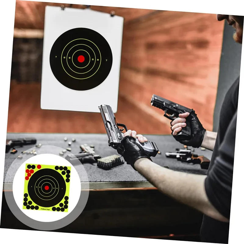 5-30pcs Round Target Pasters Splatter Target Paper Reactive Shooting Train 8 inch Self Adhesive Stickers Hunting Dots Gun Rifles