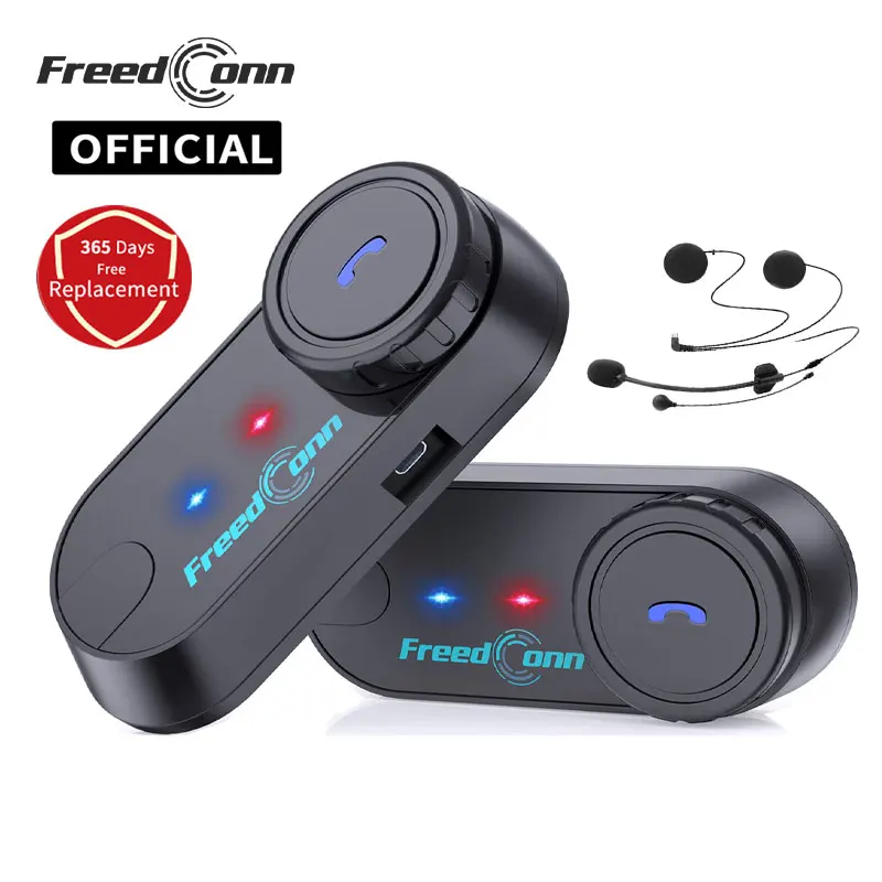Freedconn-オートバイ用のBluetoothヘッドセット,ヘルメット用の通信デバイス,音楽共有用のヘルメットとスピーカー