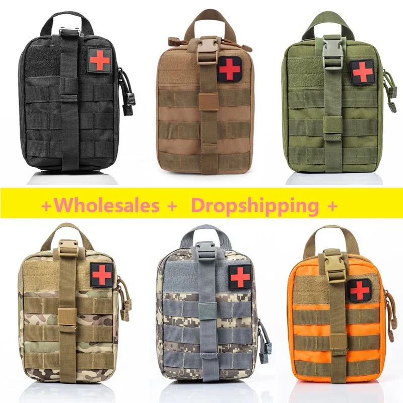 กระเป๋ากลางแจ้ง Survival POUCH กล่องการแพทย์กลางแจ้งขนาดใหญ่ SOS กระเป๋ากลางแจ้ง First Aid BAG ชุดการแพทย์กระเป๋า MOLLE EMT ฉุกเฉิน