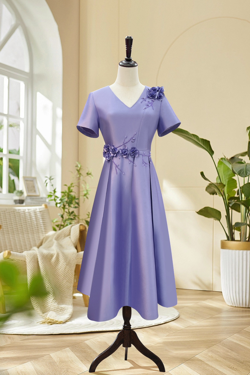 Vestido de fiesta de mujer con temperamento adelgazante