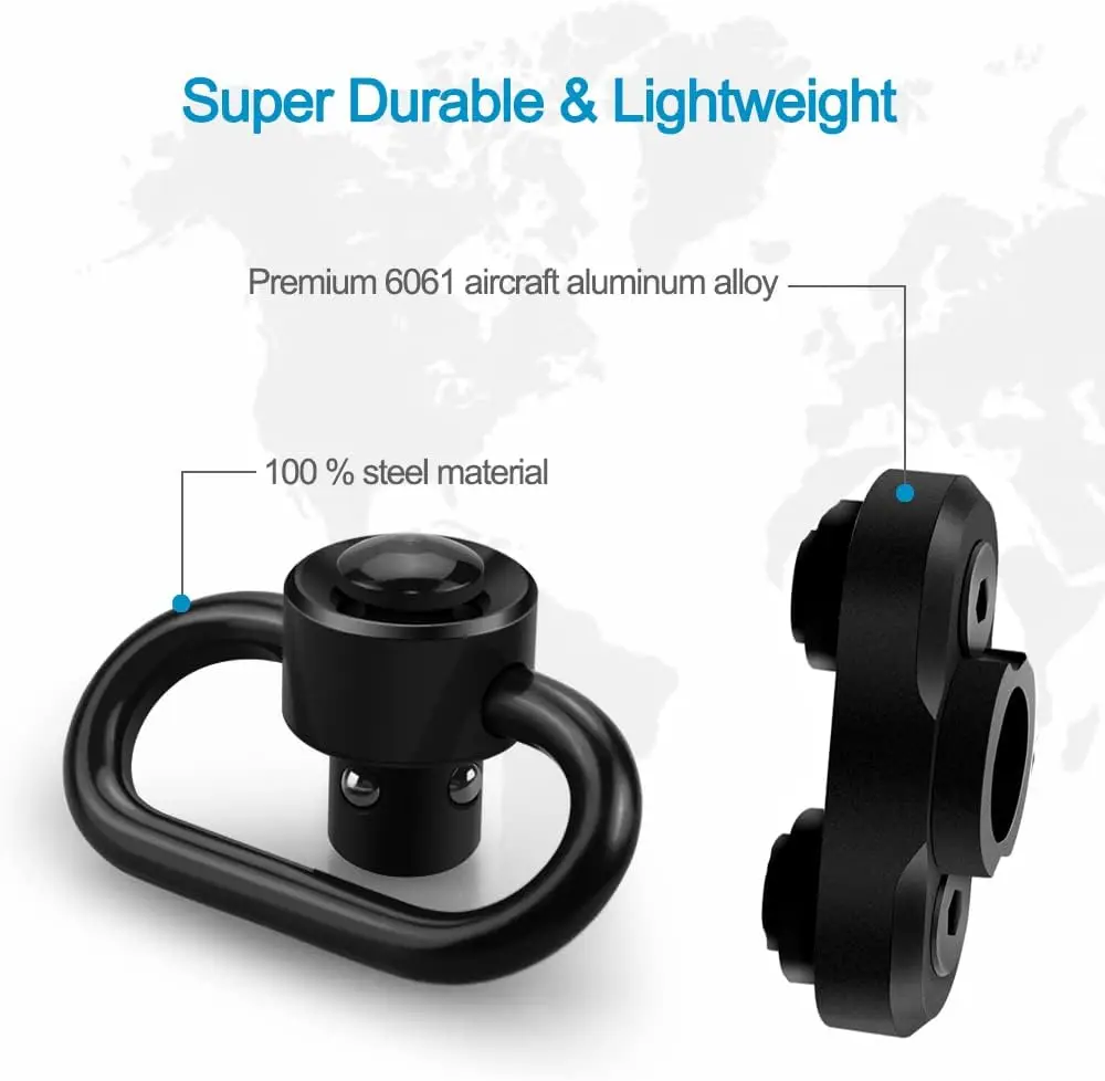 ปืนไรเฟิลสลิงหมุนสตั๊ดอะแดปเตอร์สําหรับ Mlok Rail QUICK RELEASE QD สลิงหมุนอะแดปเตอร์ล่าสัตว์อุปกรณ์เสริม 1.25 นิ้ว