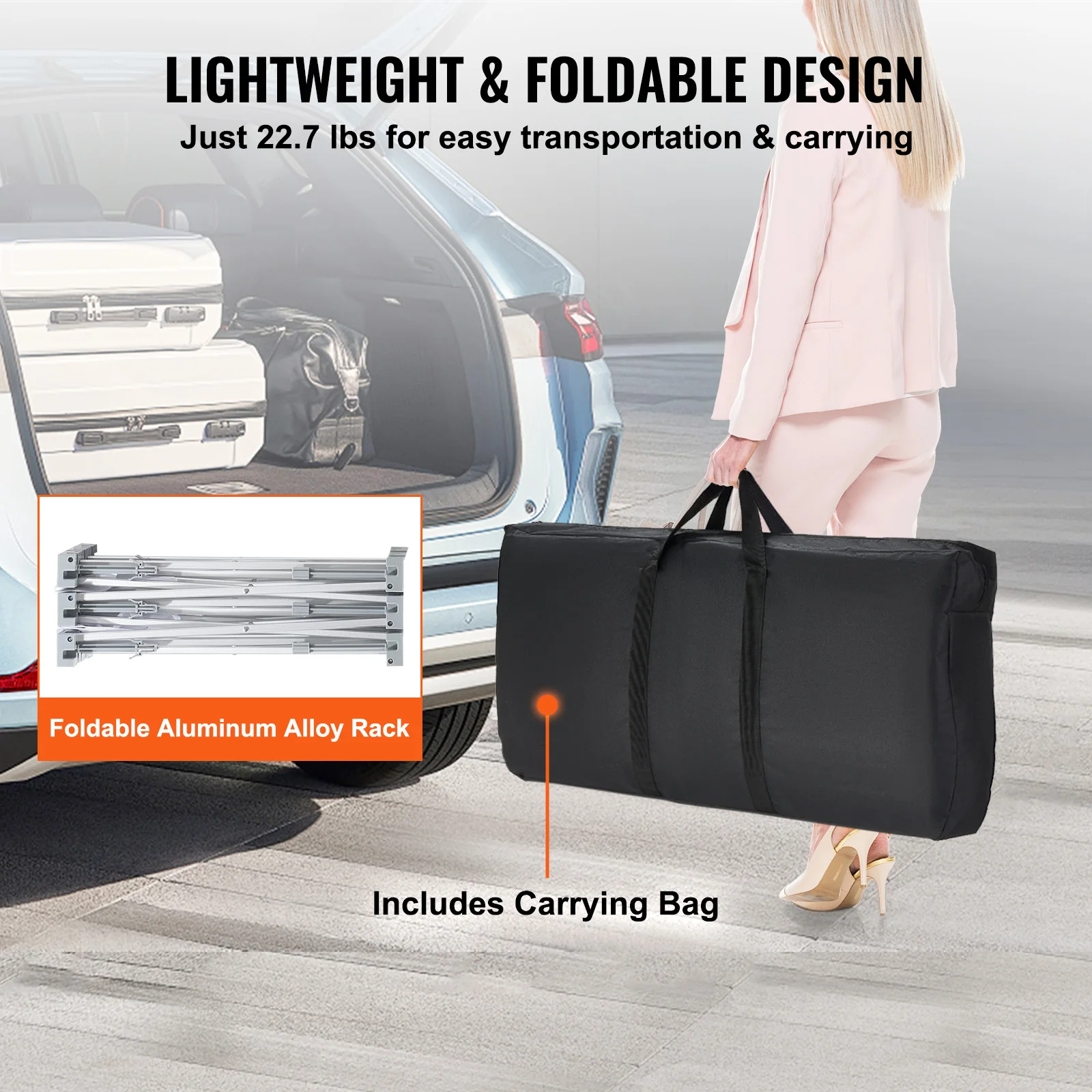 SucceBuy Portable Tradeshow Podium Table Exhibition Counter Stand Booth Fair w/ Wall Foldable Promotion Retail Table for party