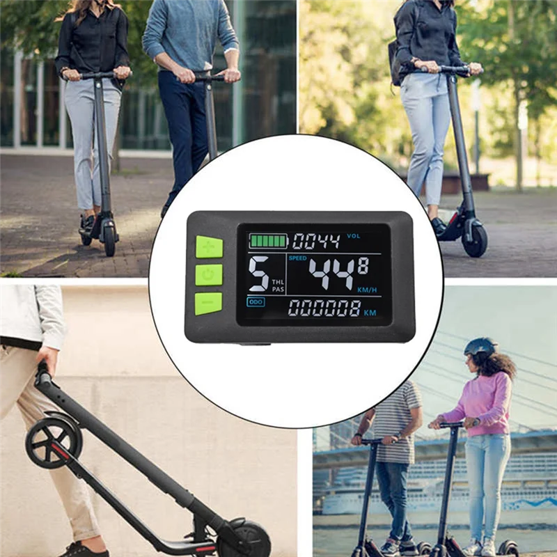 LDHL P3C LCD Display Dashboard Colorful Screen 24V 36V 48V 60V Electric Bike Meter for Electric Scooter(6PIN)