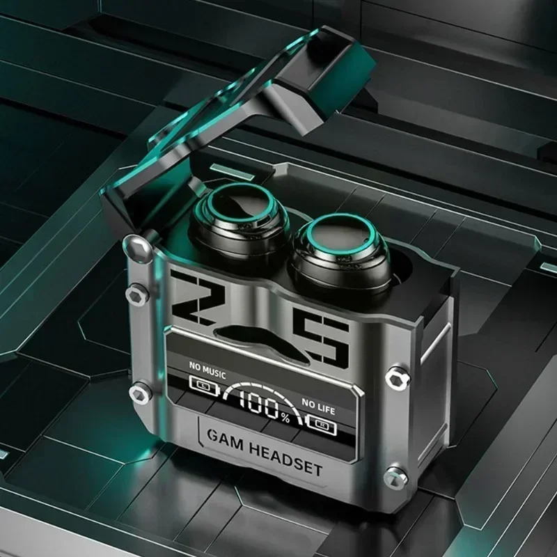 TWS Oryginalne słuchawki Bluetooth M25 Bezprzewodowe słuchawki z wyświetlaczem LED Stereofoniczny zestaw słuchawkowy Sterowanie dotykowe Słuchawki douszne Redukcja szumów