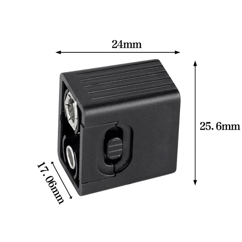 1pc Mini 9V Battery Flashlight 2 Modes COB LED EDC Key Light 6F22 Battery Outdoor Lighting Work Light Excluding Battery