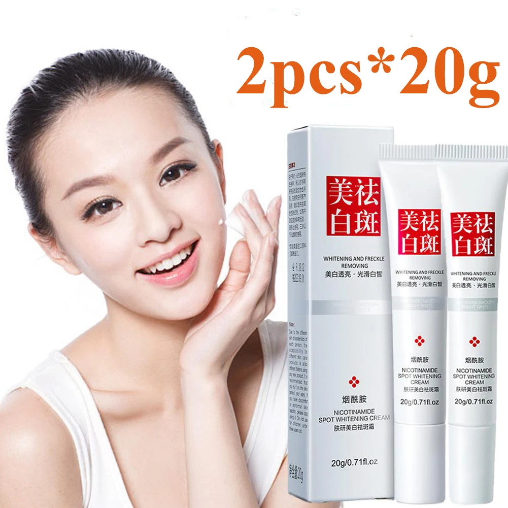 2 pçs niacinamida reduzir manchas escuras creme facial desaparecer linhas finas creme pigmentação melasma iluminar cuidados com a pele