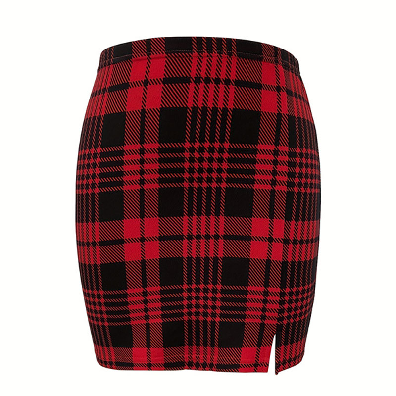 Geruite rok sexy microrok officieel dame rood groen elegante potlood minirokken streetwear hoge taille dame korte rok voor dames