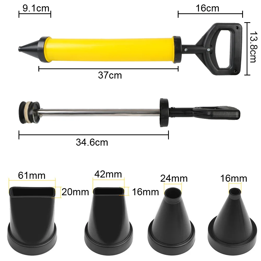 Applicatore stuccatura mortaio spruzzatore utensili manuali pistola per calafataggio cemento calce pompa strumenti di riempimento stucco con 4 ugelli