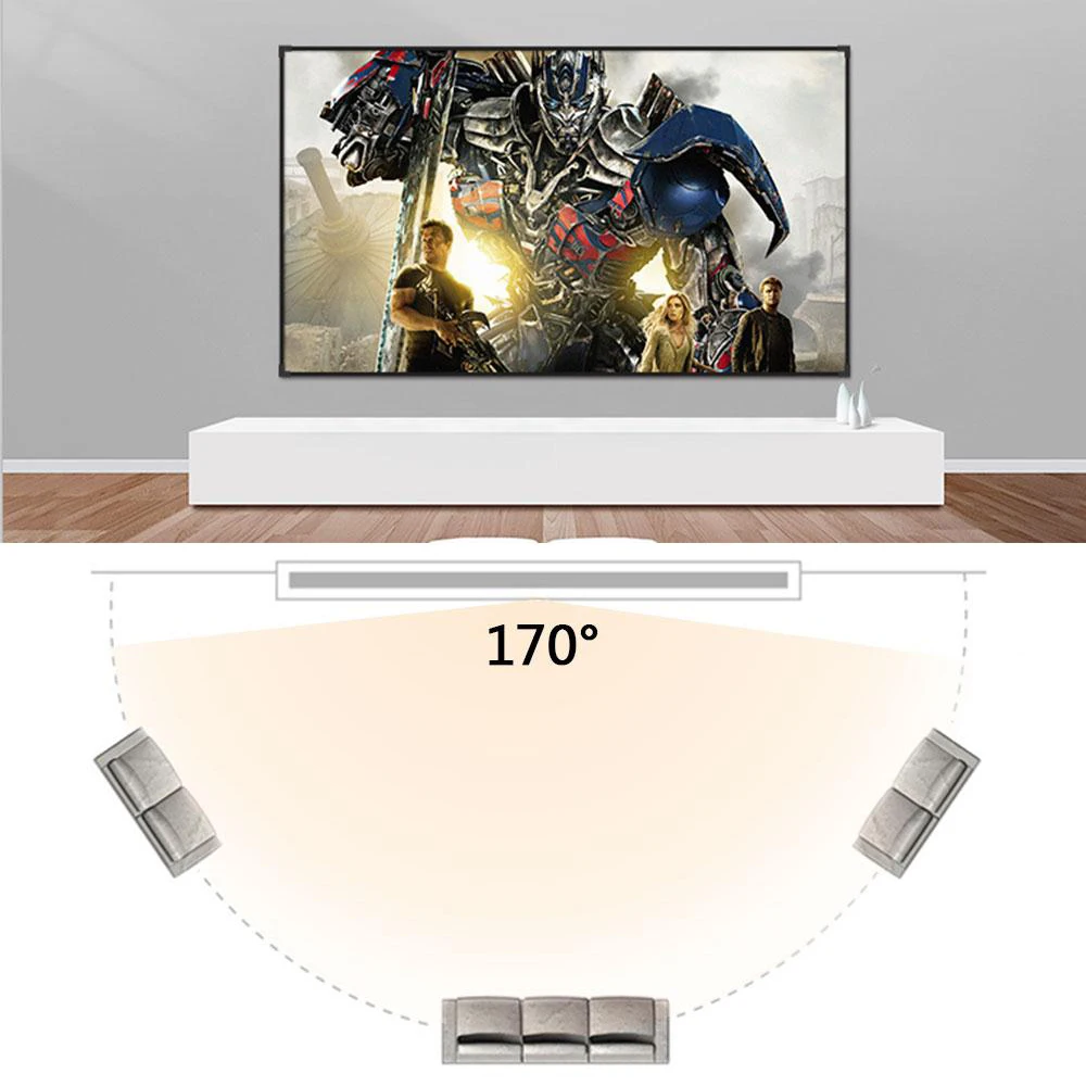60 84 100 120 150 Zoll Projektor Leinwand Tragbare Projektion Leinwand 16:9, Outdoor Film Bildschirm Für Reise Heimkino Für HY300