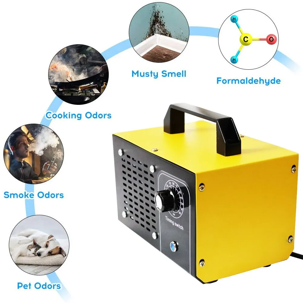 Atwfs เครื่องผลิตโอโซน220V 60g, เครื่องกรองอากาศสำหรับทำความสะอาดโอโซนฆ่าเชื้อโรค
