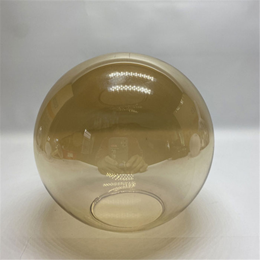 Klare, weiße, graue Farbe, verblassender Ersatz-Glasschirm für Magic Bean Kronleuchter-Pendelleuchte, graublaue Globus-Lampenschirm-Montage