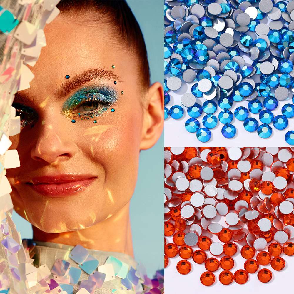 size ss6 ss10 ss12 ss16 ss20 Crystal Rhinestones Non Hot Fix Flat Back Strass & Fabric Garment rhinestones for nails Decorations