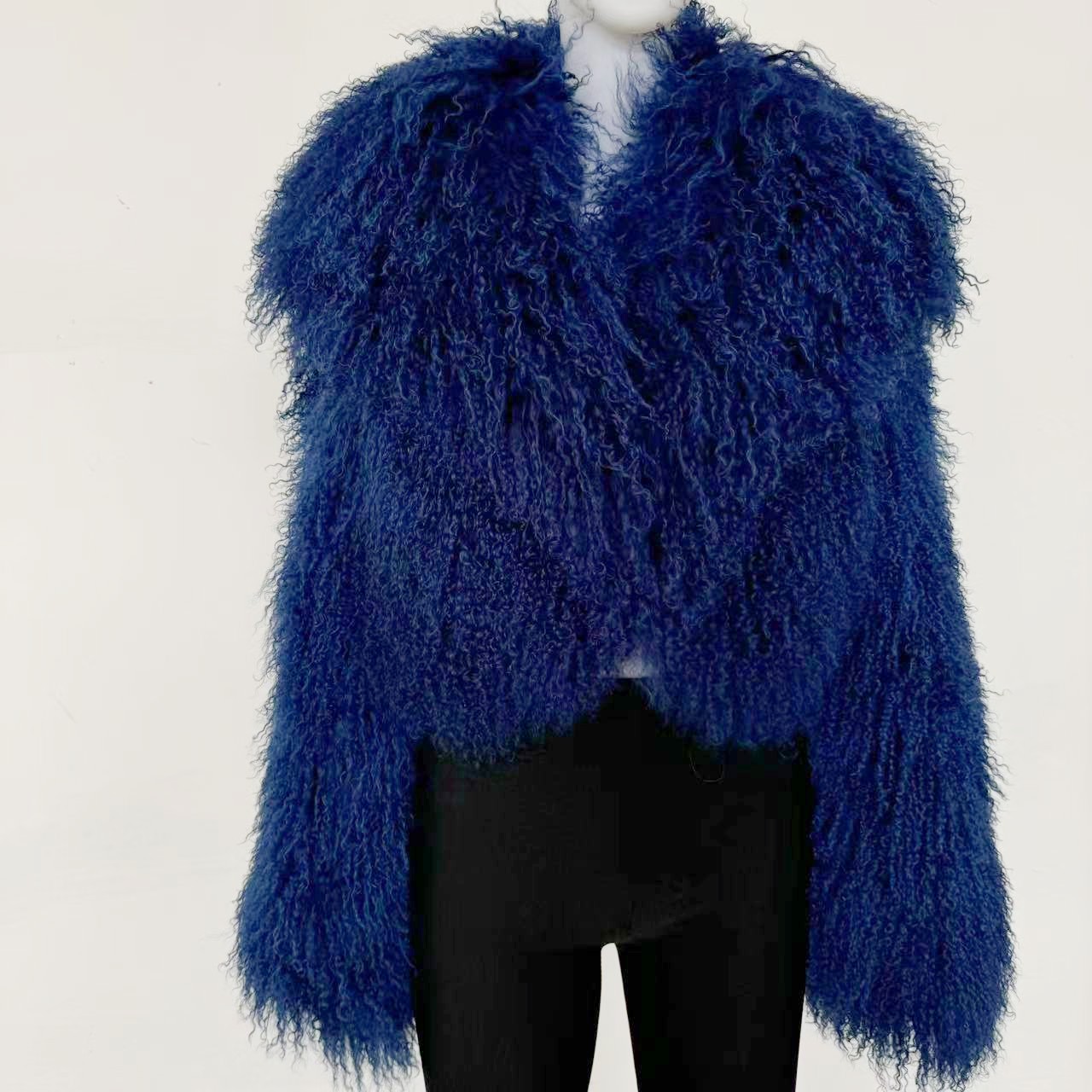 Mongolian Fur Coats Fur lapel Jacket Women Elegant Fluffy Solid Thicken Warm Long Sleeves Coats Winter Chic Oversize Lady