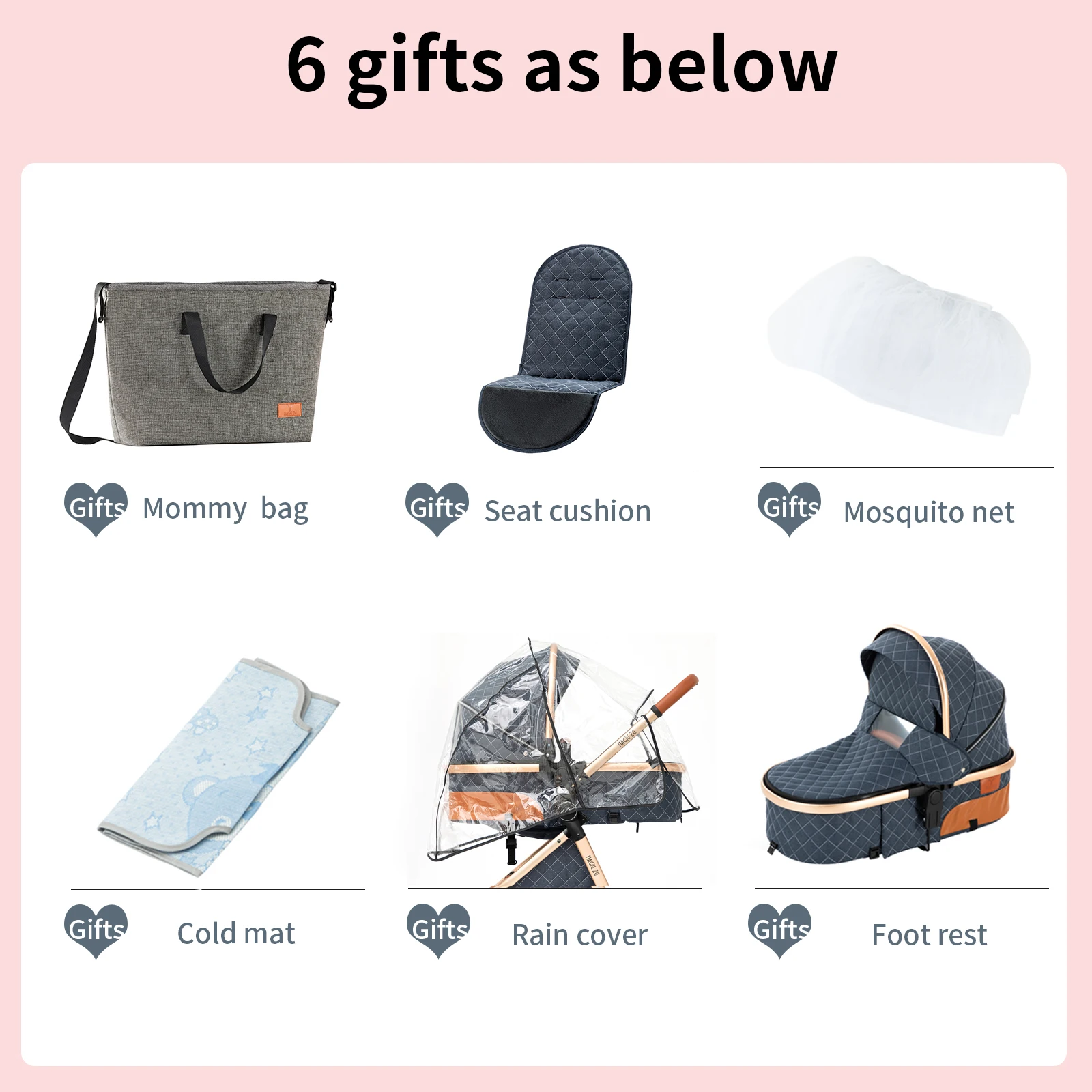 Carrinho de bebê 3 em 1, com cesta de dormir, carrinho de bebê fácil dobrável, sistema de viagem leve, carrinhos de bebê