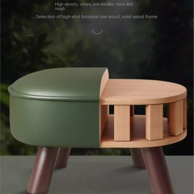 Taburete pequeño XD, taburete bajo de madera maciza para el hogar, taburete para cambiar zapatos, mesita para café de sala de estar resistente y duradero, taburete para sofá, nuevo