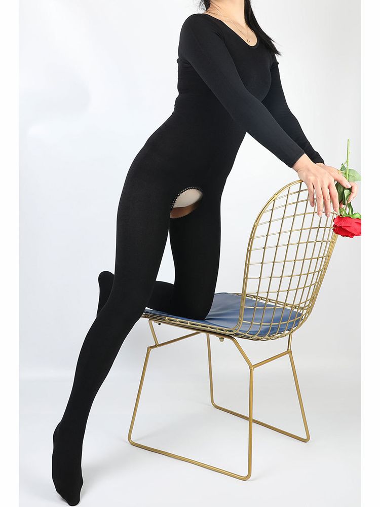 Unisex Herbst Winter Dünne Dicke Fleece Warme Bodystocking Close Open Crotch Bodysuit Thermo Pyjamas Verbundene Unterwäsche Trikot