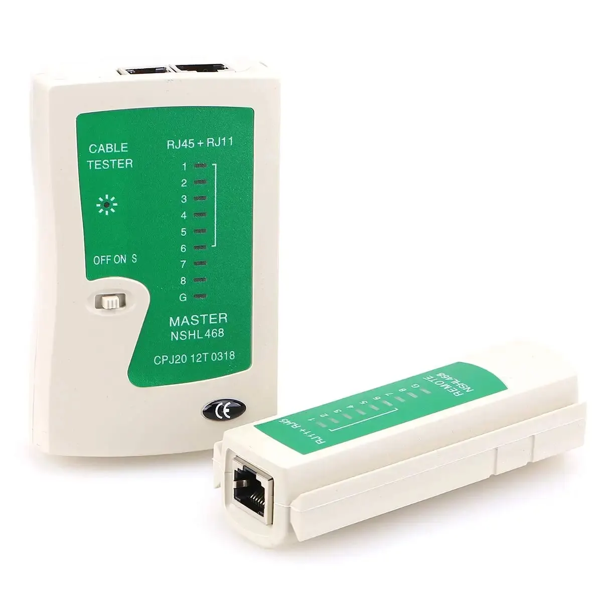 Probador de cable de red AMPCOM RJ45, probador de cable Ethernet, herramienta de prueba LAN para Cat5 Cat6 CAT7 8P 6P y cable de teléfono RJ11
